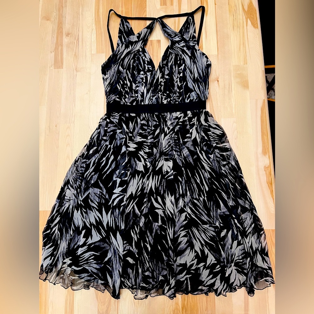 Jason Wu runway silk print blk/wht cocktail dress